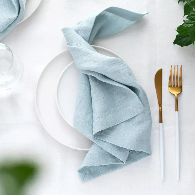 color french wholesale custom restaurant wedding dinner hemstitch events cloth linen table napkin