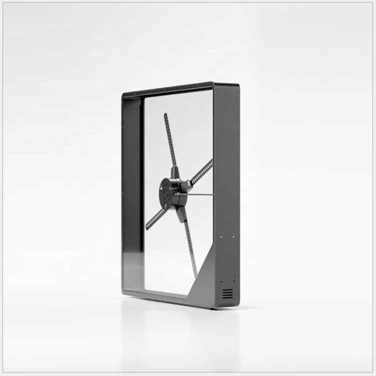 52cm Hologram Fan Advertising Equipment 3D LED Holographic Display with Square Safety Acrylic Cover/Cases