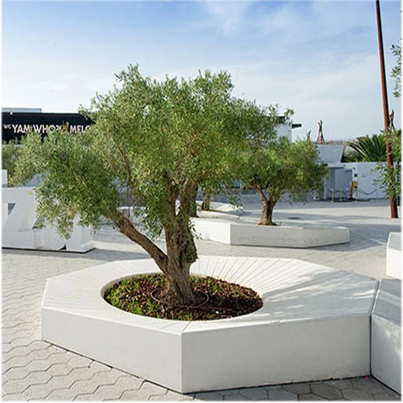 SP-2512 Customized flowerpot tree planter waiting chair street shopping mall Outdoor square creative modern leisure furniture