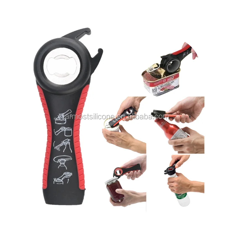
Multi Bottle Opener 5 in 1 Jar Bottle Can Opener Bottle Cap Grip Jar Seal Breaker Claw Beer and Soda Pops 