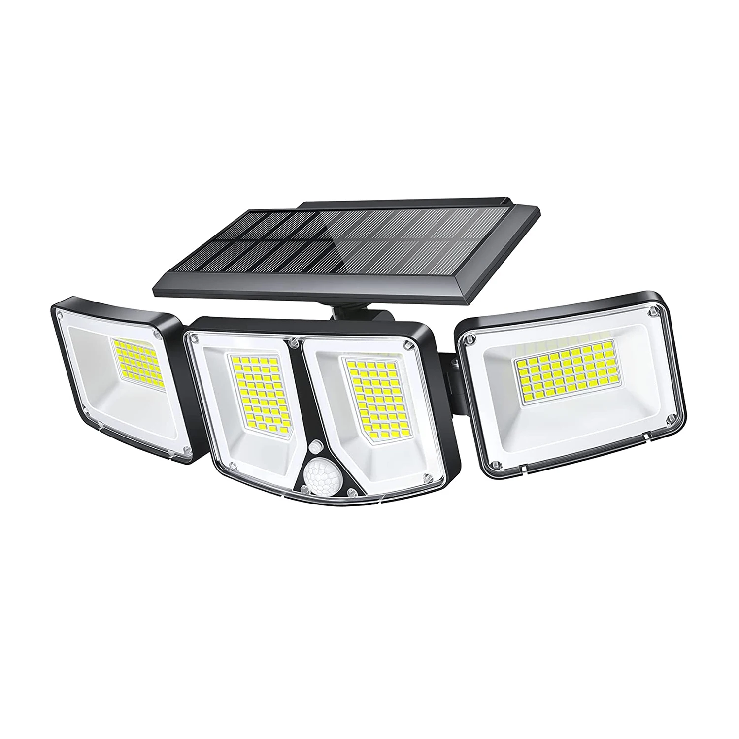 zj ip65 led flood light 3 lighting motion sensor 3 adjustable heads 270degree wide angle security solar lights outdoor 180 led