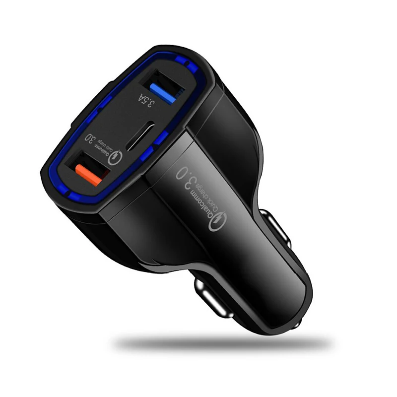  Мобильные аксессуары Бесплатная доставка быстрое зарядное устройство QC3.0 USB 3.1A C 3 порта автомобильное с 1 портом Type-C
