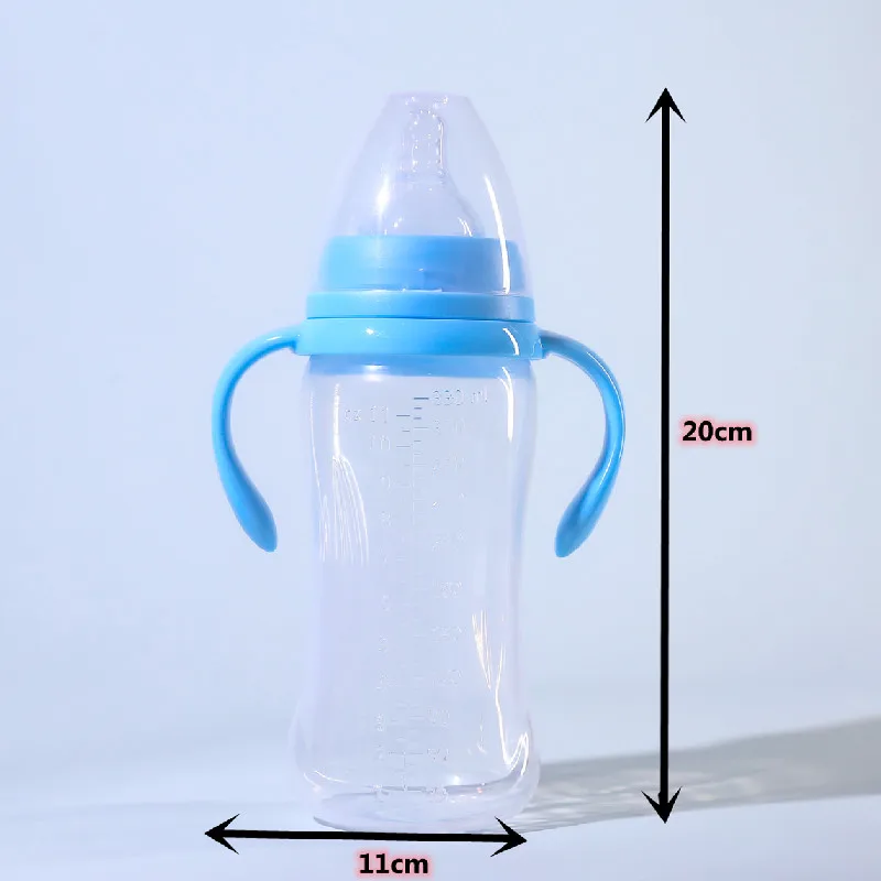 Processing plastic feeding supplies PP milk bottle manufacturer food grade wholesale 330 ml wide mouth milk bottle