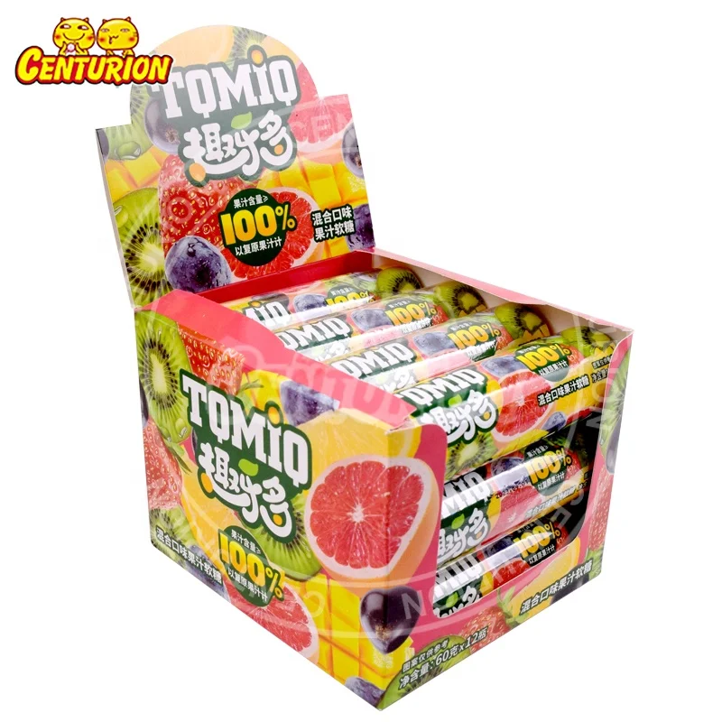 Wholesale natural juice Mixed fruit flavored bucket vegan Gummy Jelly Halal Sweet Candy