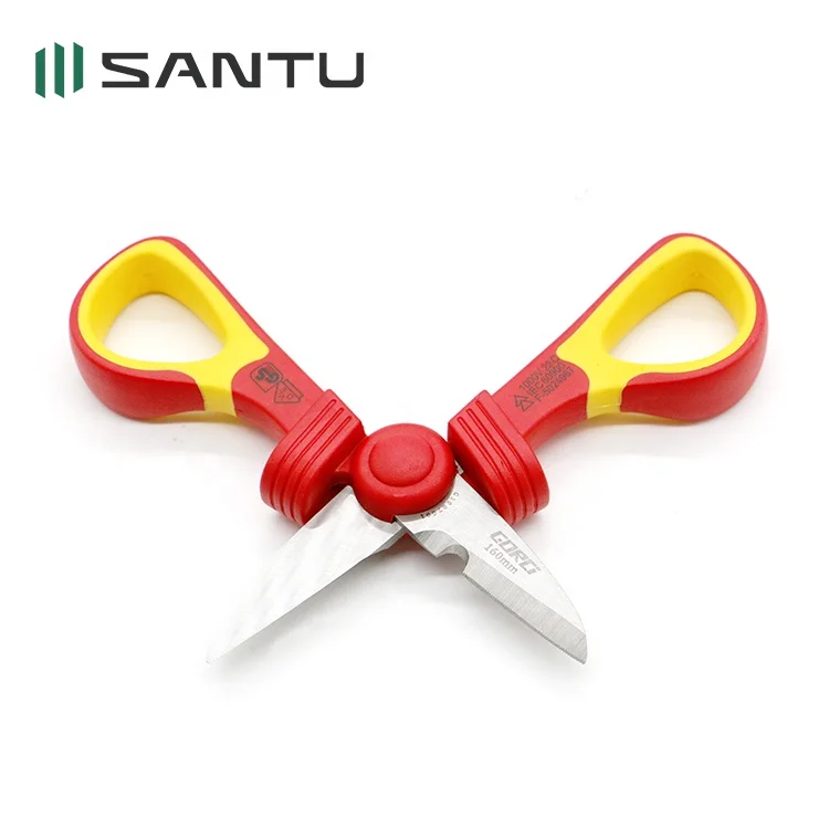 Santu Hot Sale 6Inch 160mm Injection 1000V Insulated Electrical Tools VDE Scissors
