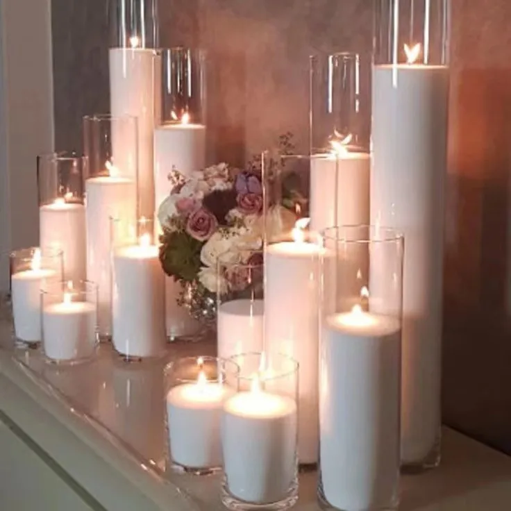 2023 Hot Selling Candle Sand Wax Novelty Candles Reusable Glass Vases Granules Pearl Bulk