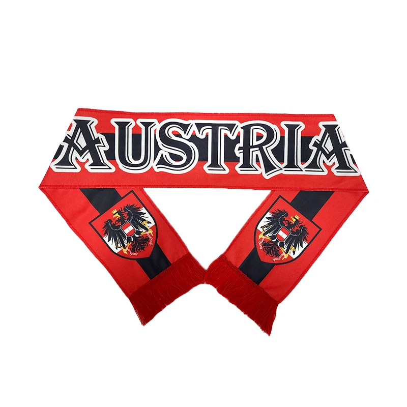 Оптовая продажа Фабричный двухслойный футбольный клуб на заказ фанатский шарф