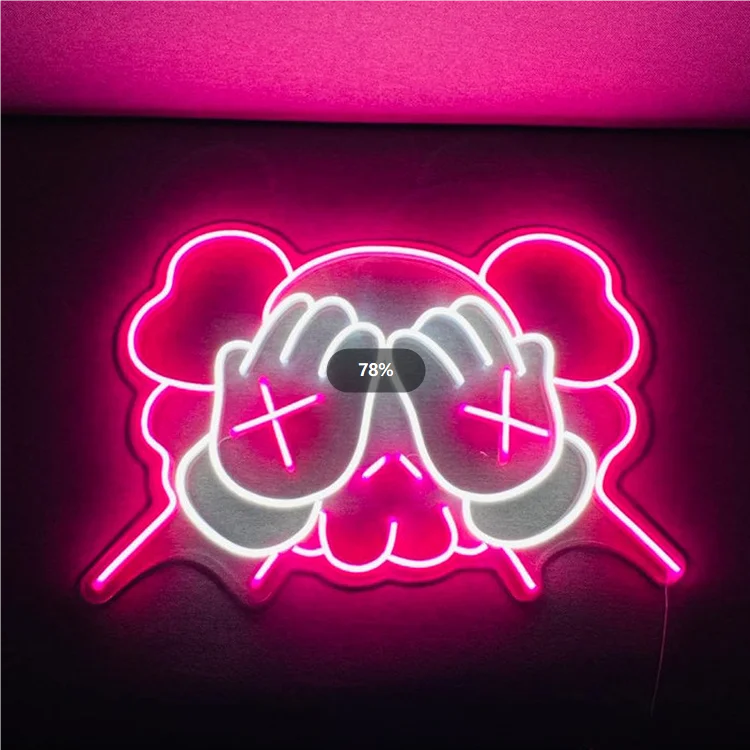 Free Design Custom Neon Light Signs Waterproof LED Neon Sign Indoor Outdoor Advertising Pink Effect AC Power Supply