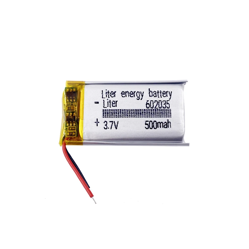 602035 3.7V Mini Capacity 500mah li-po battery Rechargeable Lithium-ion battery factory