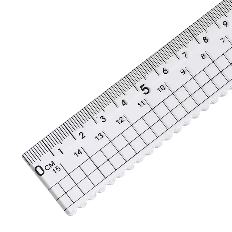 M&G Wholesale Simple 4pc Ruler Set 15cm Measuring Protractor Tool Ruler Student Learning Supplies