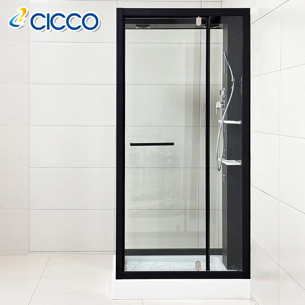 Wholesale  Safety Glass Framed  Black FrameShower Room Square  Indoor Steam  Bathroom Shower cabin