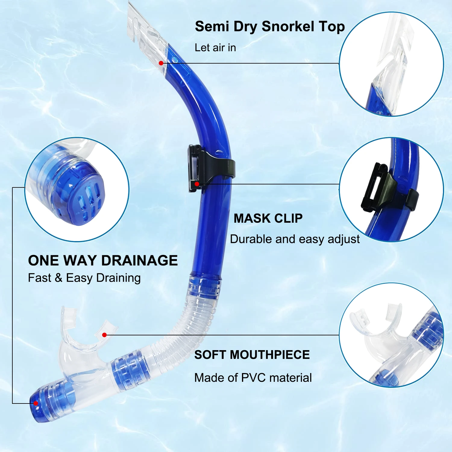 Snorkel Mask Scuba Diving Mask PVC Scuba Mask Diving Set