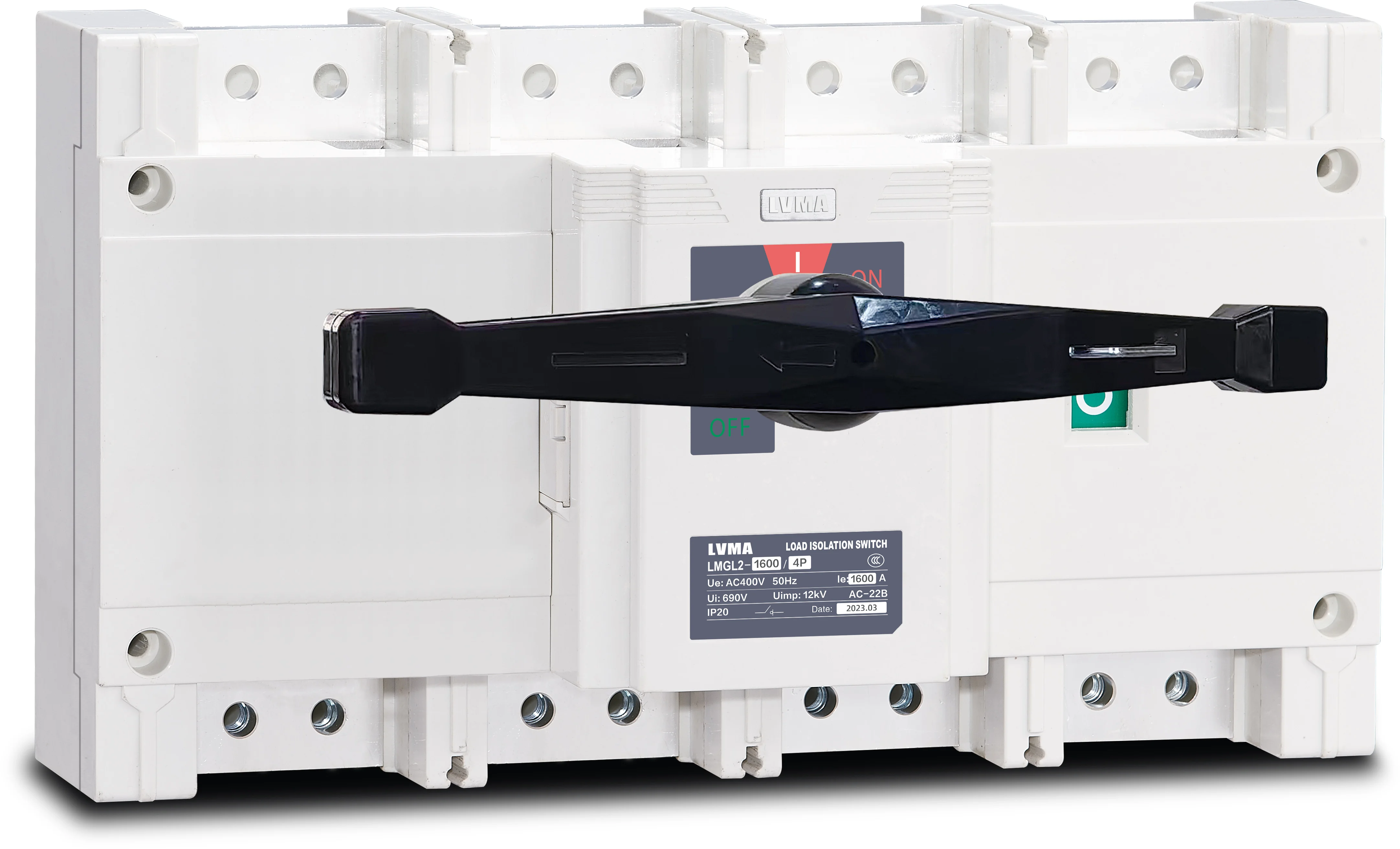 LVMA ATS LMGLZ1-160A 4P Manual Transfer Switch Mounted Dual Power Conversion Isolation Switch 100A~630A