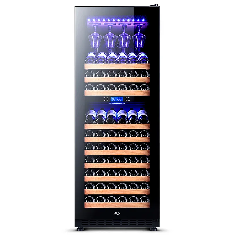 Odino Wine Cooler Refrigerator with Double-Layer Tempered Glass Door 408L 144 bottles large capacity fridge  BJ-408D