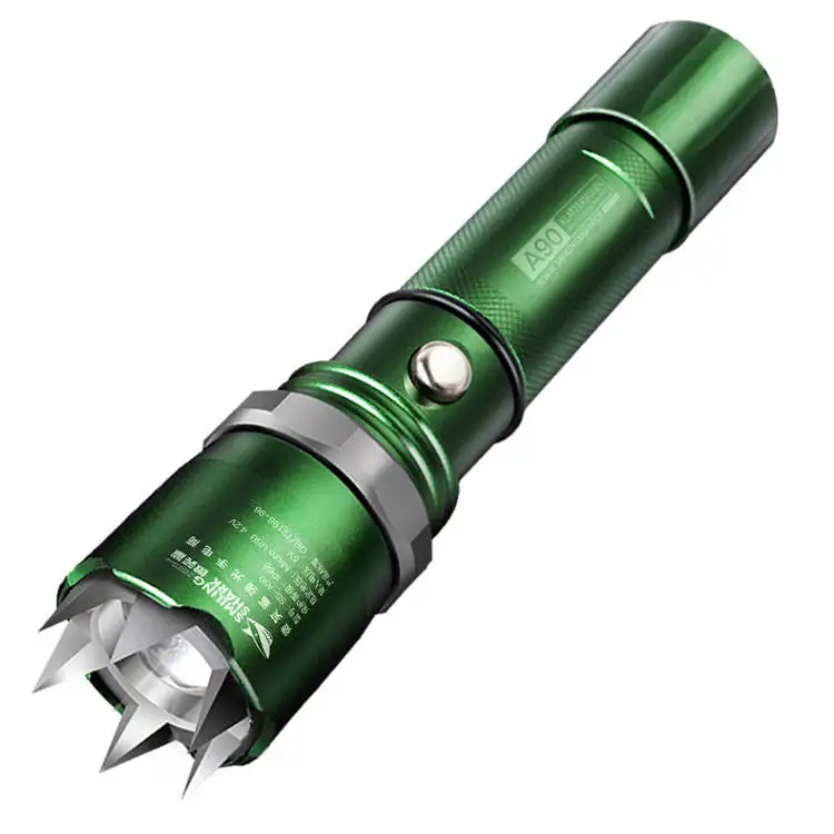 
Rechargeable Emergency Multi Tool LED Flashlight With Glass Breaker Seatbelt Cutter Side Light for Camping Cars Outdoor 