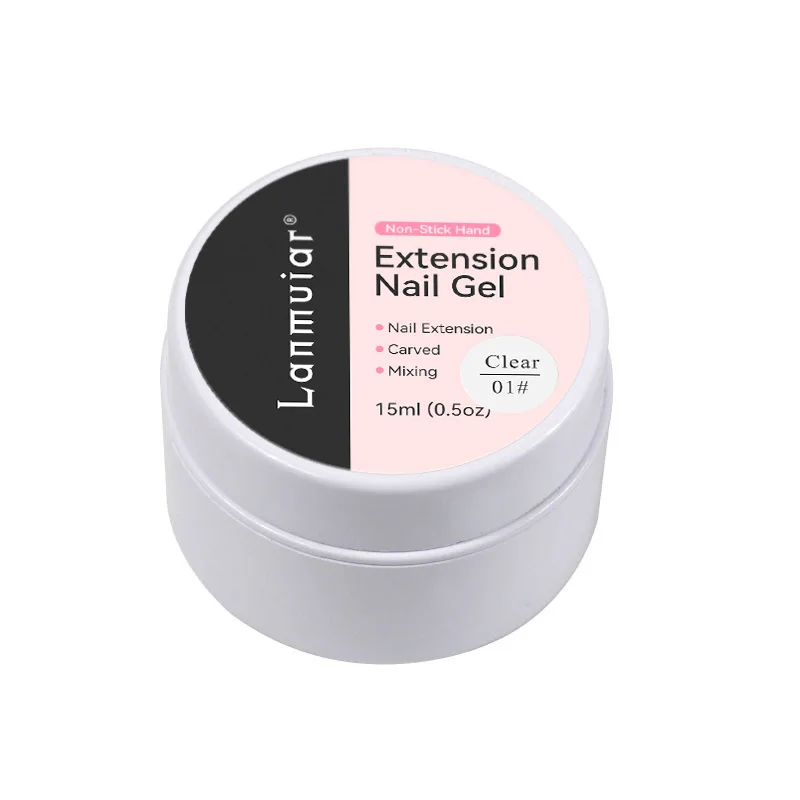 OEM Friendly 15ml Extension Nail Gel Jelly Pink White Clear Hard Gel Extension UV Gel For Nails Finger French Nail Art DIY