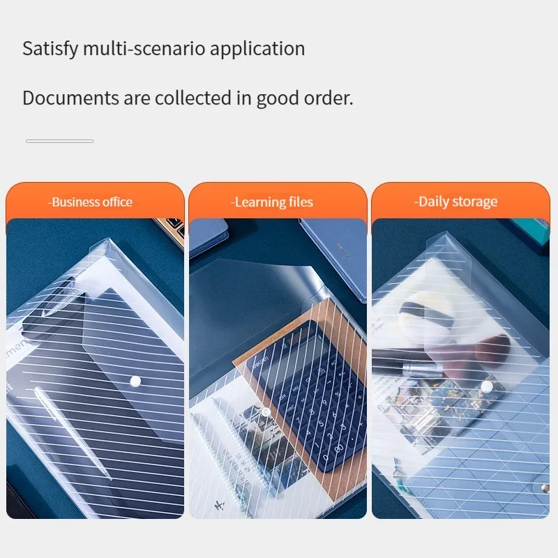 Deli 5501B Folder A4 Power Clip Office Classification Mass Merchandise Folder Exam Paper Folder Summarize and organize high quality