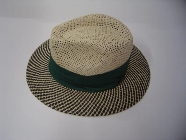 Factory Price High Quality Safari Gambler Golf Men Natural Sea Grass Straw Hat With Black Band