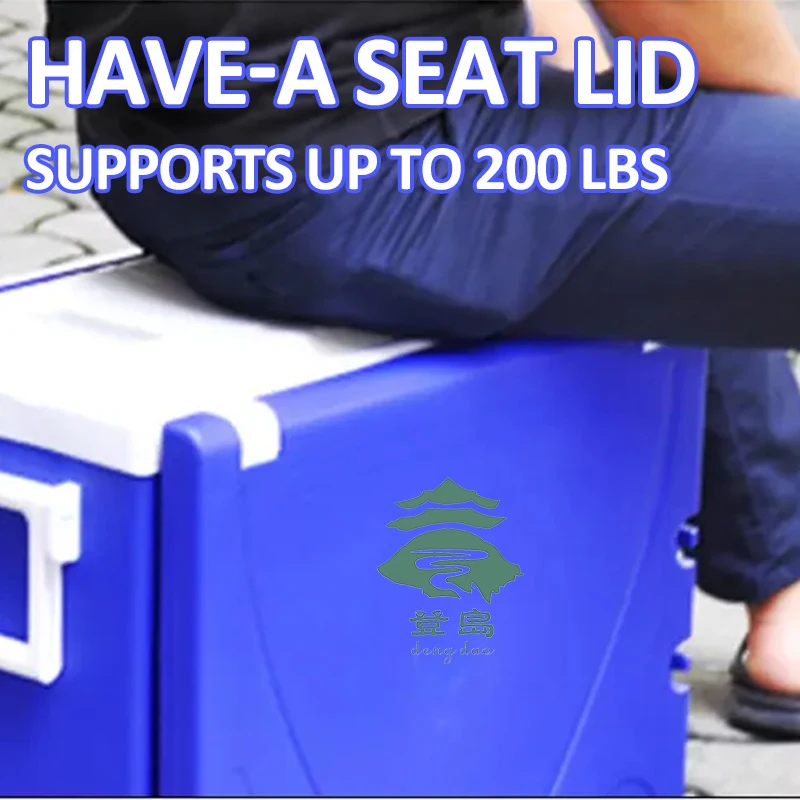 HOT Custom New Design Cooler Box With Table And Chairs Stools Camping Table Pp Ice For Outdoor Cooler Box Professional Insulated