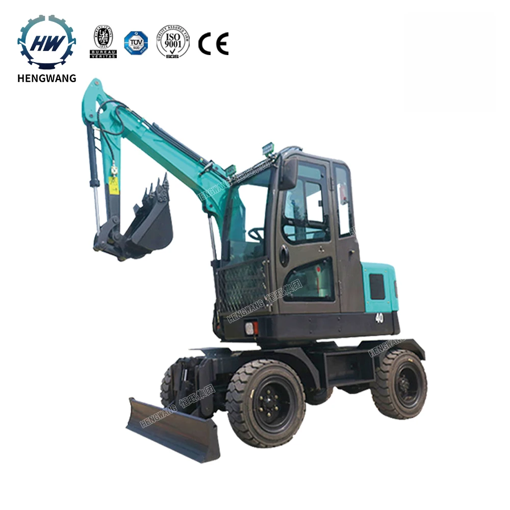 Hengwang HW-40 4Ton гидравлический мини-колесный экскаватор цена