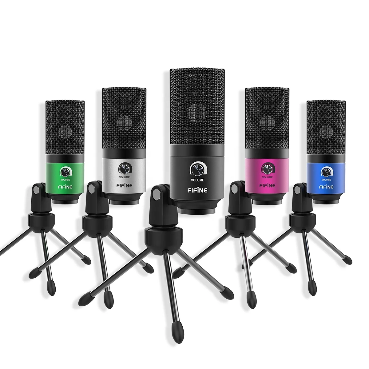 Fifine K669B микрофон металлический диктофон USB конденсаторный