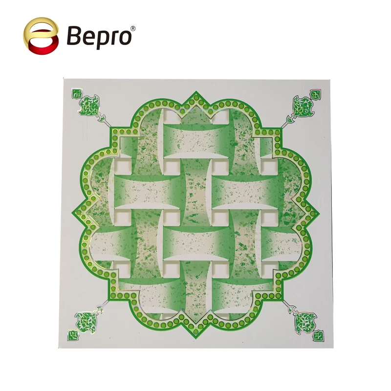 Latest New Designs 595*595mm 2.3KG 6/7mm Fireproof PVC Ceiling Panel/ Wall Panel