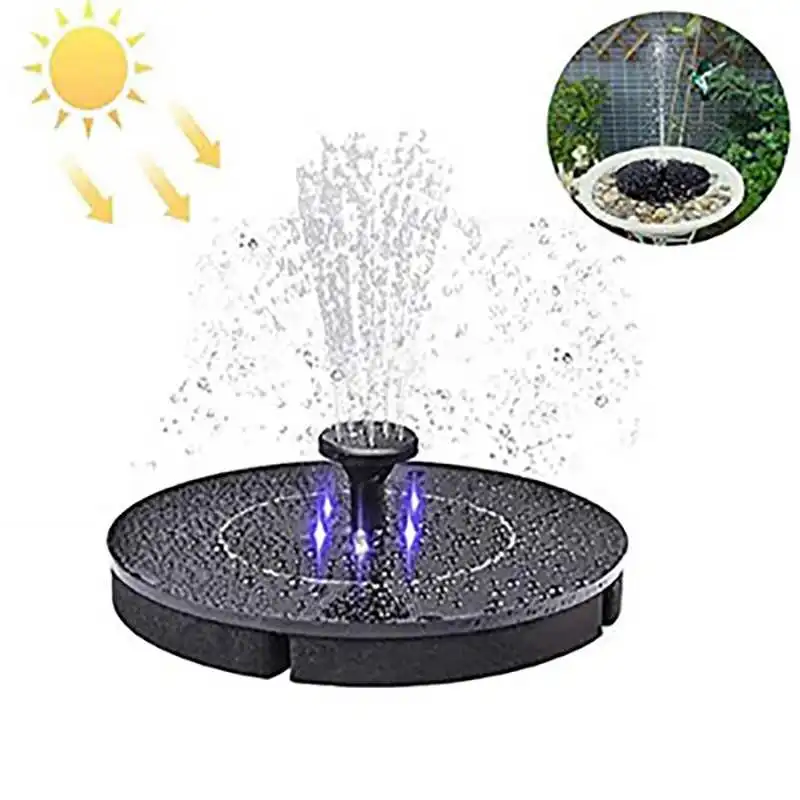2020 new solar powered water pump solar fountain with led light