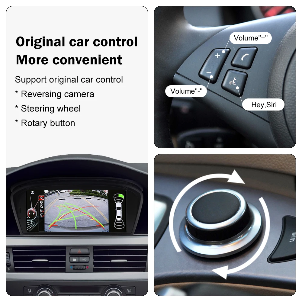 Road Top 8.8' Head Unit Wireless CarPlay Android Auto Car Multimedia Touch Screen For BMW 5 Series CIC System 2009-2010