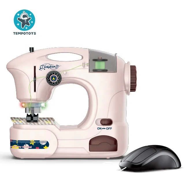 Tempo Toys Children Play House Home Appliances Sewing Machine & Fish Iron + Small Bed Board Set Pretend Play  Kids Toys