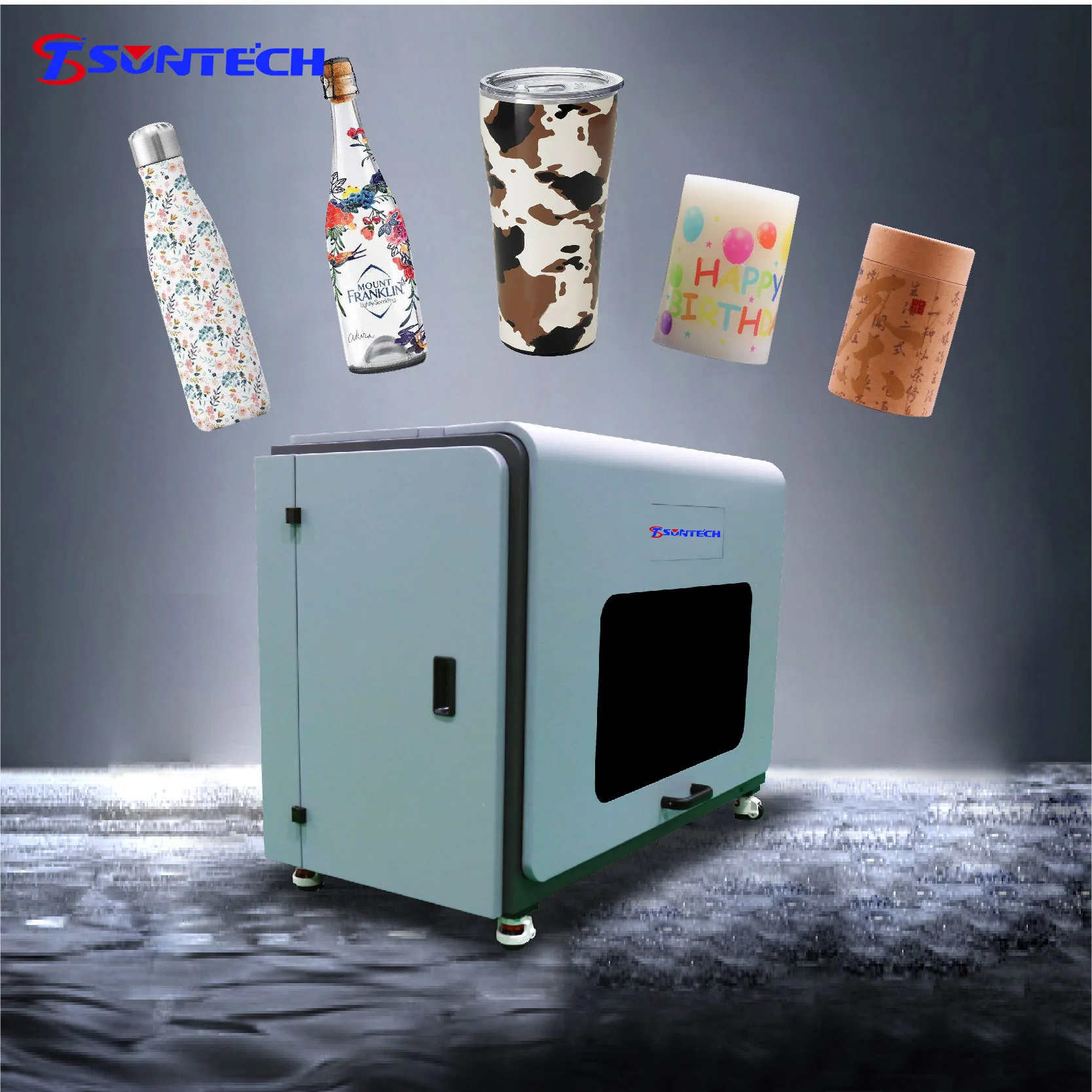 Hot high-speed cylindrical DF360uv printer 3d relief inkjet conical bottle can glass color printing machine commercial equipment