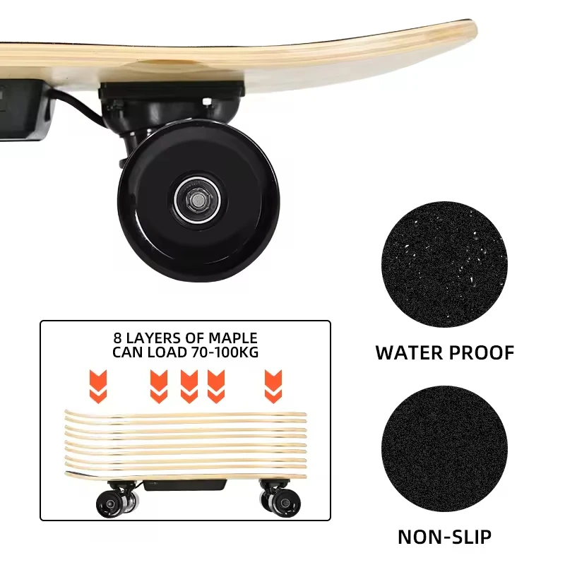 Wholesale cheapest small fish plate boosted electric skate board remote control evolve Electric skateboard