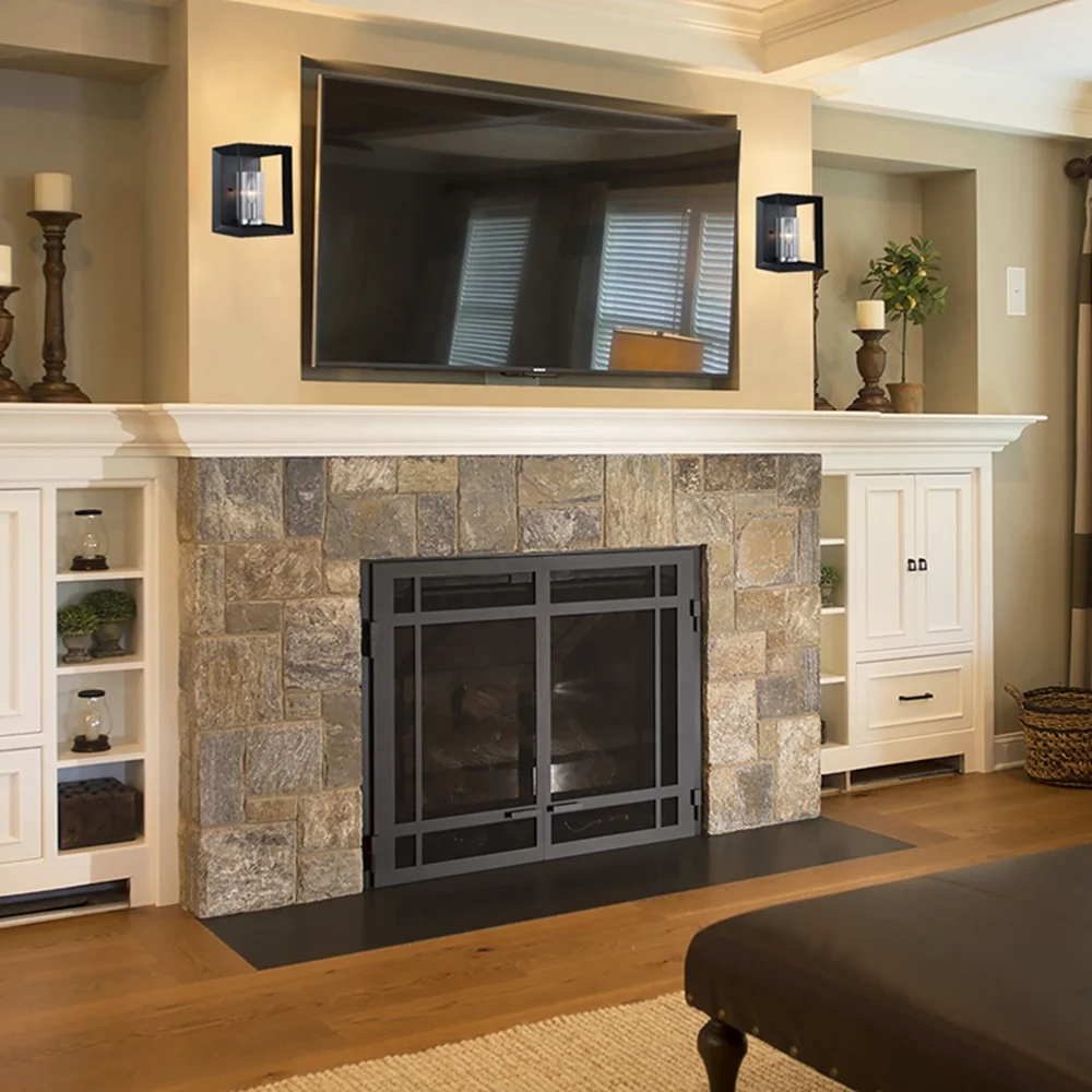 Hotel House Project Modern Vanity Light Brown Sconce Lighting Farmhouse Wall Lamp for Bathroom mirror