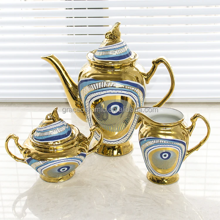 Royal 72 pcs Luxury Tableware Fine Bone china Dinner Set Gold Plated Kitchen Dinner Sets Pakistanni Dinnerware Set 105pcs in box