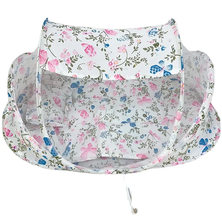 Folding mosquito net for bed