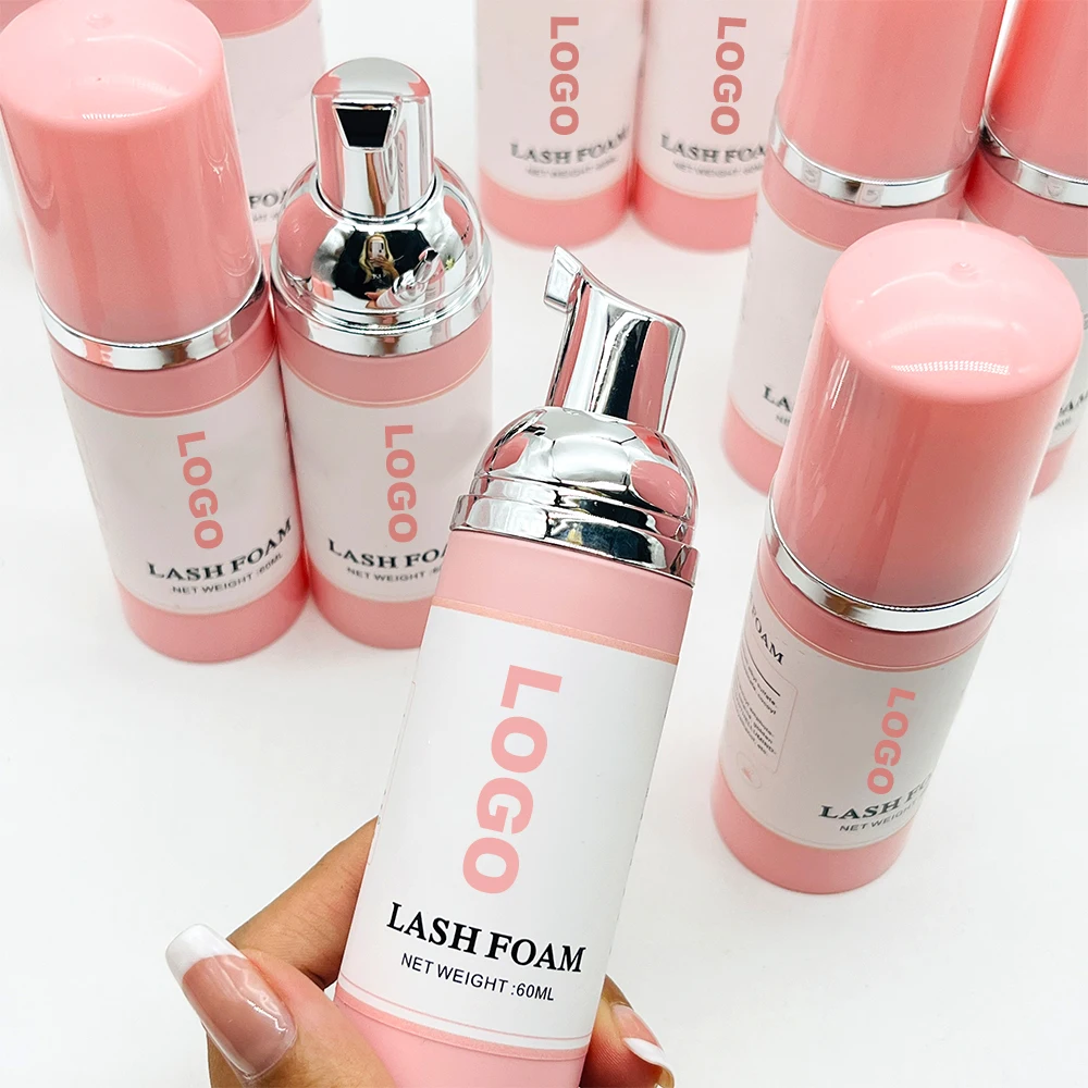 Custom Logo Eyelash Extension Shampoo Mousse Lash Cleaning Foam No Stimulation Lash Shampoo