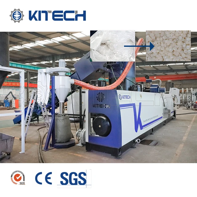 Hot Sale in USA  PP PE PA PET Plastic Recycling Granulators Equipment Compacting Water-Ring Granulation Machine