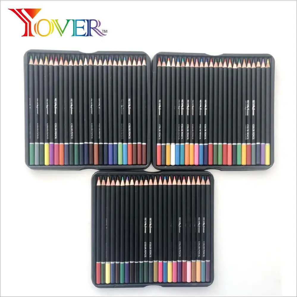 Amazon Hot Sale Tin Box packed 72pcs Color Pencil Set