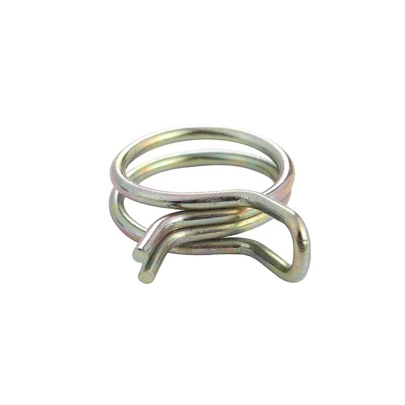 Zinc Plated Double/ Single Wire Spring Spiral Hose Clamp For Washing Machine Hose