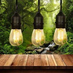 IP65 Commercial Grade 15M LED Party Lighting Outdoor S14 String Lights For Patio Garden Holiday Wedding Light