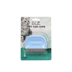 Оптовая продажа с фабрики, двухстильная портативная Металлическая Расческа для питомцев, расческа для собак и кошек для ухода за блошами