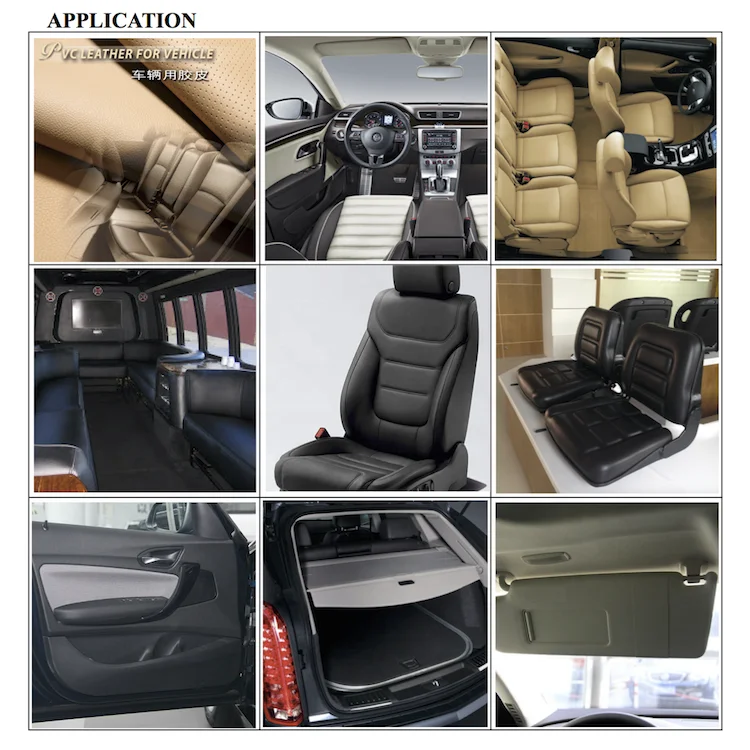 Promotional PVC Vinyl Car Seat Cover Leather Fabric for Automotive Upholstery with High Quality