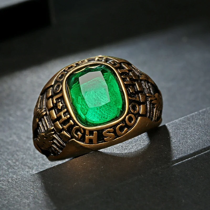 Solid Gold Class Graduation Ring