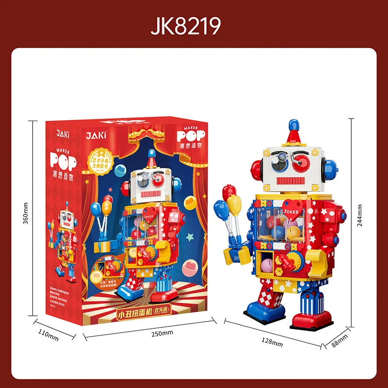 JAKI 8218 Joker Twist Egg Robot MOC Bricks Truth or Dare Funny Family Party Game Toys for Children Present Building Blocks Sets