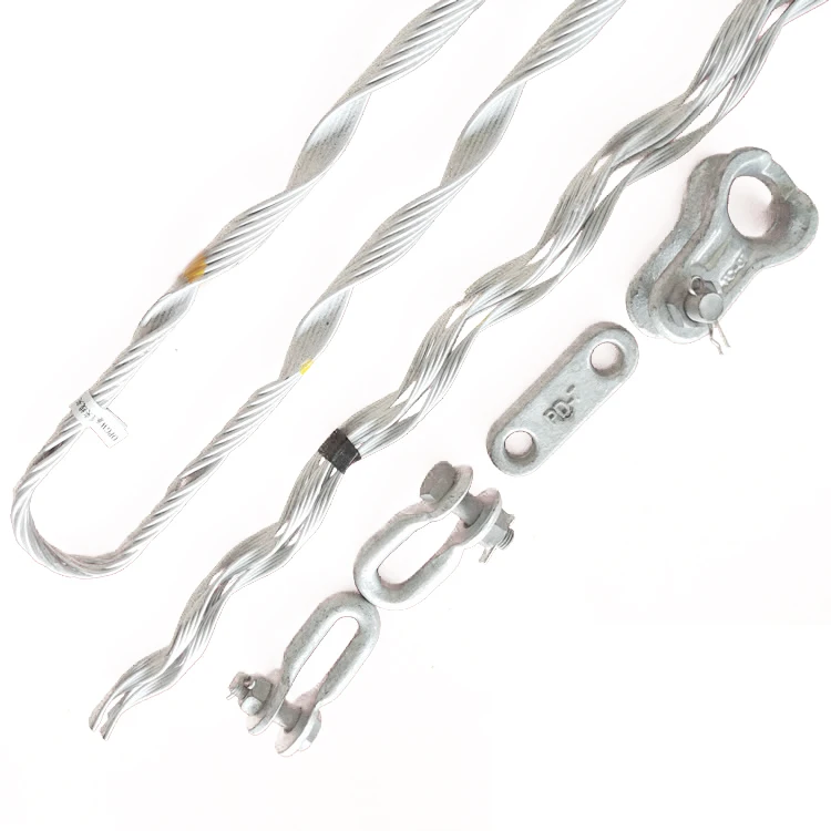 ADSS & OPGW fiber optic preformed tension clamp for dead end pole