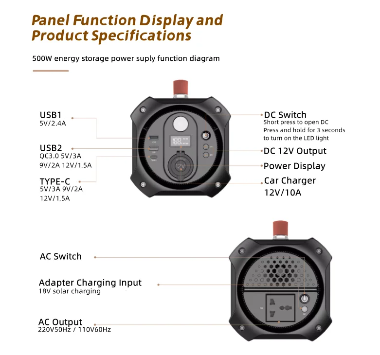 168000mAh Multi-function Energy Storage Power Supply Outdoor Activities Portable Power Station For Outdoor Camping Portable