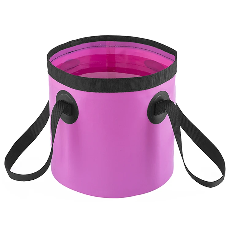 Durable Leakproof Foldable Camp Footbath Foot Soak Basin Washbasin 500D PVC Fishing Bucket Water Bucket