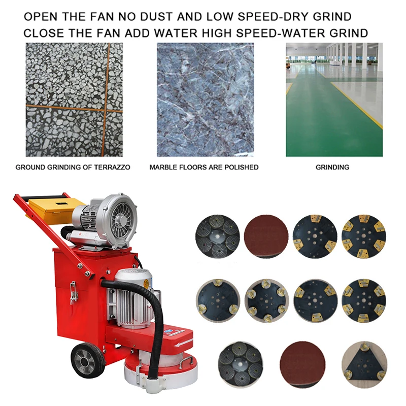 Terrazzo Marble Concrete Polisher Epoxy Floor Grinder Terrazzo Grinding Machine Planetary Concrete Surface Floor Grinder