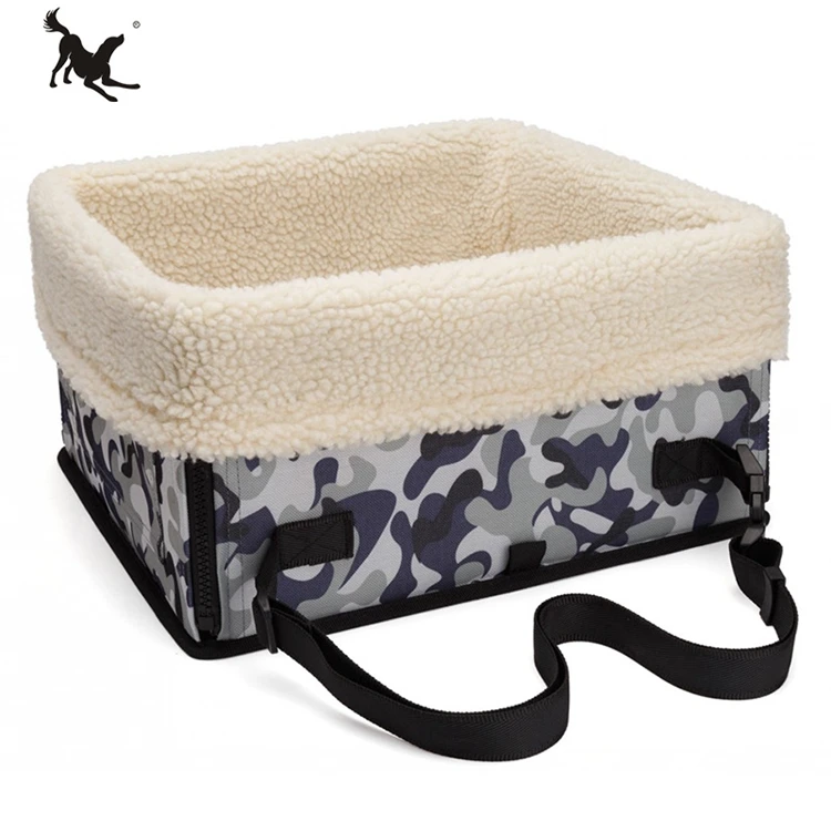 DELUXE Dog Ride Front Seat Use Pet Dog Car Seat Carrier Collapsible Basket