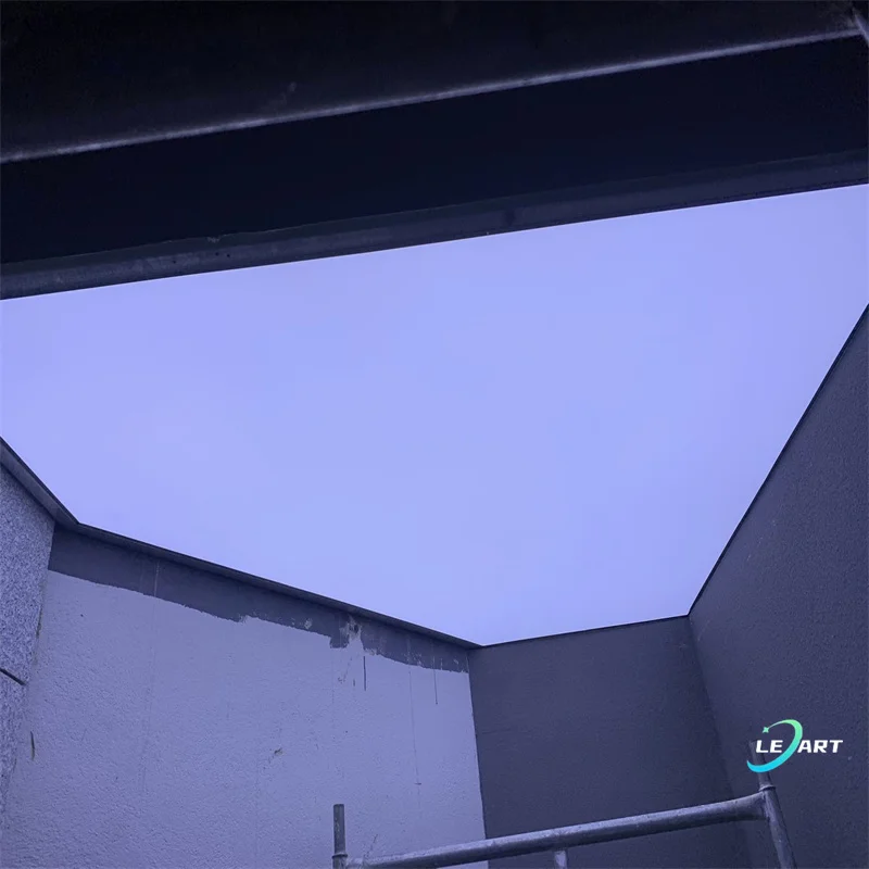 Ceiling Decoration Gypsum Grid False Ceiling Toile De Plafond backlit illuminannce Translucent Stretch Ceiling