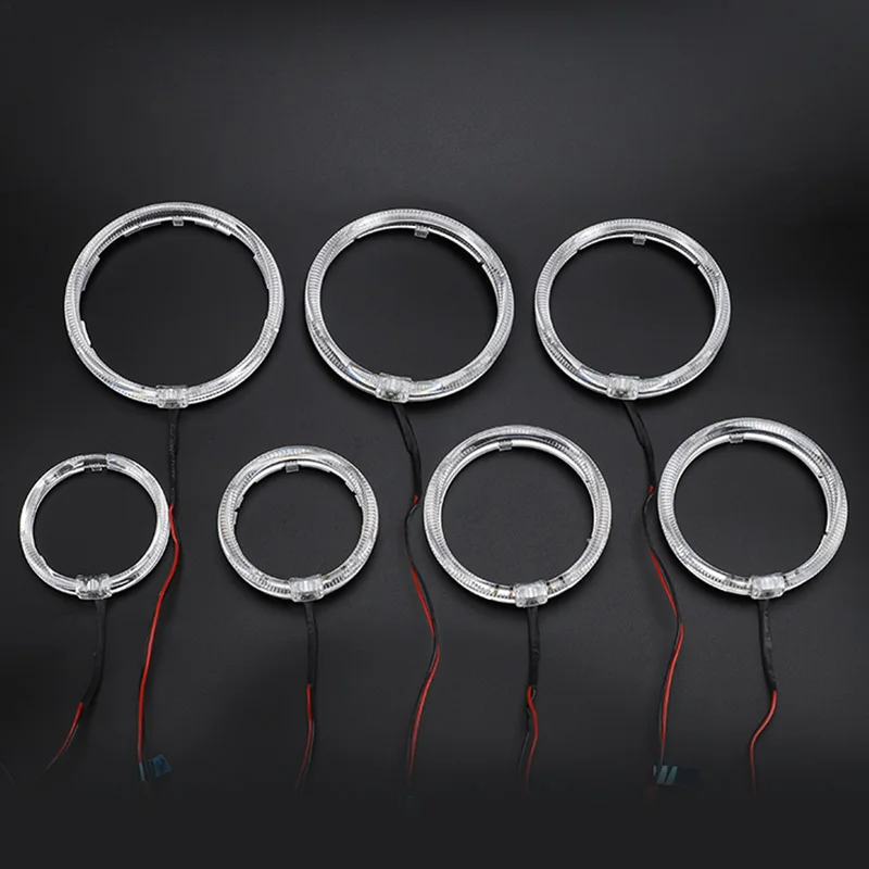 Factory wholesale motorcycle automobile accessories universal LED halo rings red white blue LED light guide angel eyes